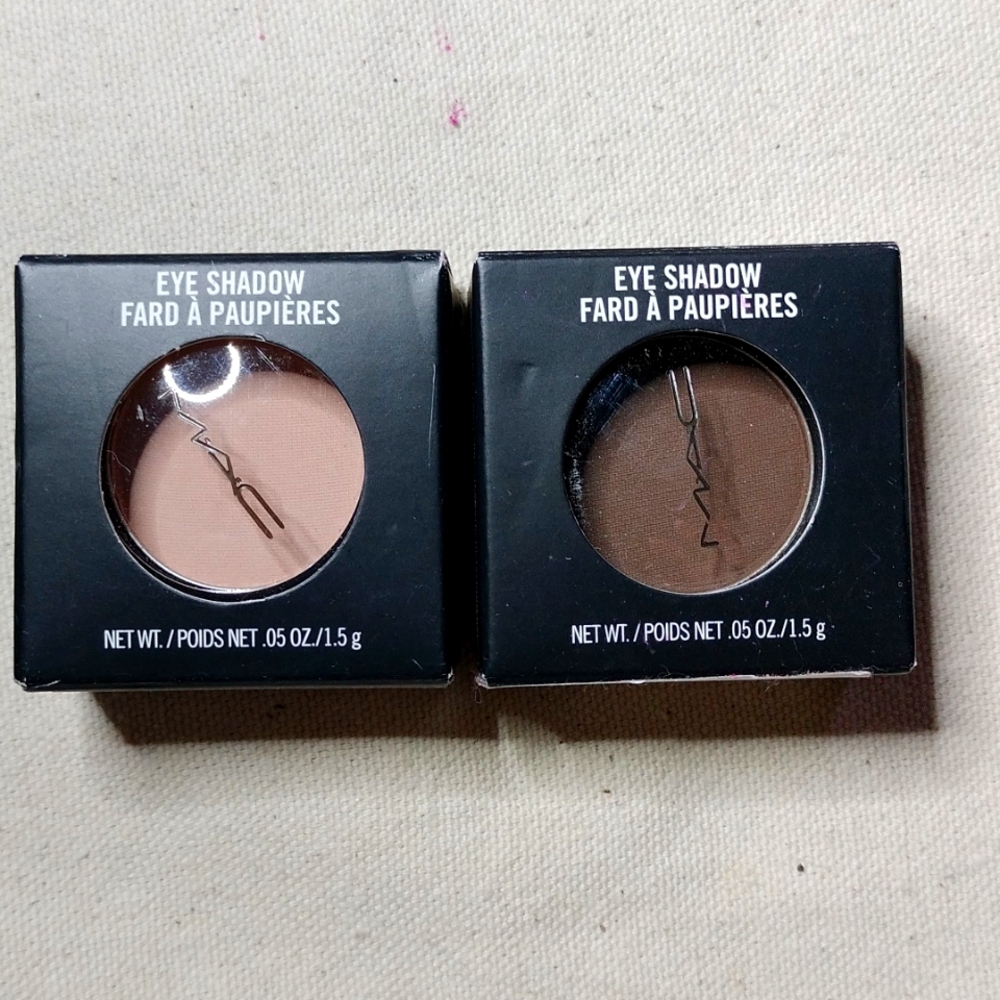 Mac Eyeshadow; Orb Satin and Brun Satin